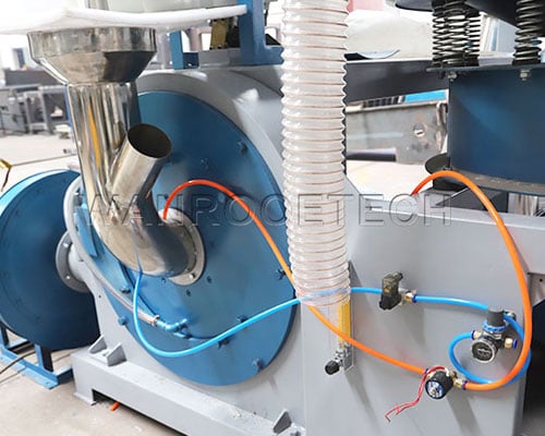 Silicone Waste Plastic Recycling Pulverizer Grinder Machine Temperature Control